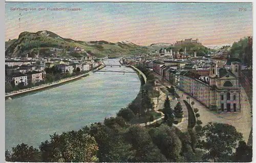 (21688) AK Salzburg, Blick von der Humboldtterrasse 1908