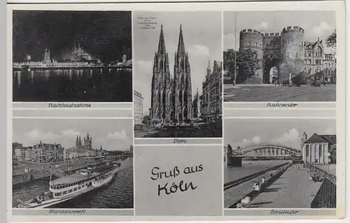 (21684) AK Köln, Mehrbildkarte, Hahnentor, Tirpitzufer, vor 1945