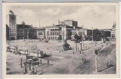 (21653) AK Leipzig, Augustusplatz, Oper, vor 1945