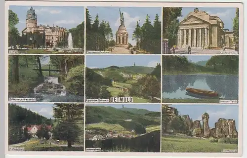 (21643) AK Detmold, Mehrbildkarte, vor 1945