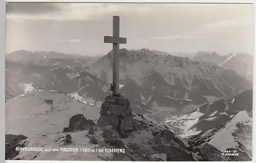 (21615) Foto AK Polster, Steiermark, Gipfelkreuz 1954