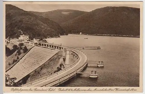 (21549) AK Urfttalsperre, Eifel, Staumauer 1932