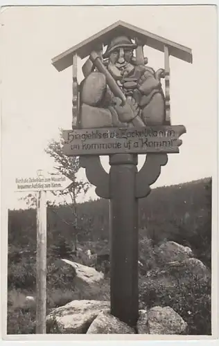 (21477) Foto AK Zackelklamm Hinweisschild 1935