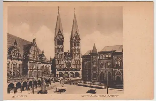 (21432) AK Bremen, Rathaus, Dom, Börse, vor 1945