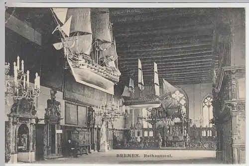 (21431) AK Bremen, Rathaussaal 1908