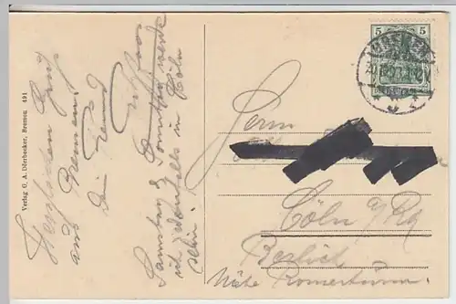 (21431) AK Bremen, Rathaussaal 1908