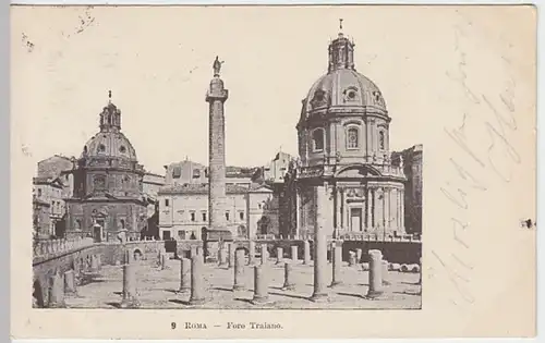 (21420) AK Rom, Trajansforum, Foro Traiano 1888