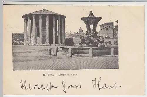 (21419) AK Rom, Tempel des Hercules Victor 1888