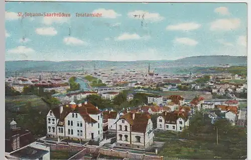 (21400) AK St. Johann, Saarbrücken, Panorama 1911