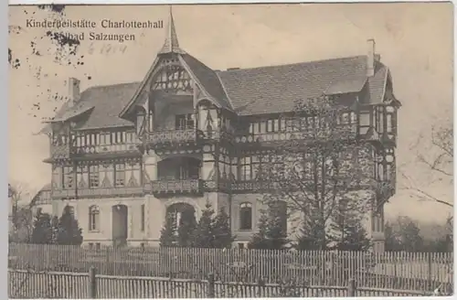 (21399) AK Bad Salzungen, Kinderheilstätte Charlottenhall 1914