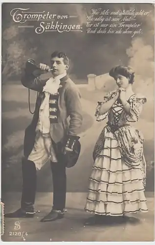 (21393) Foto AK Trompeter von Säckingen, Wie stolz und...1910