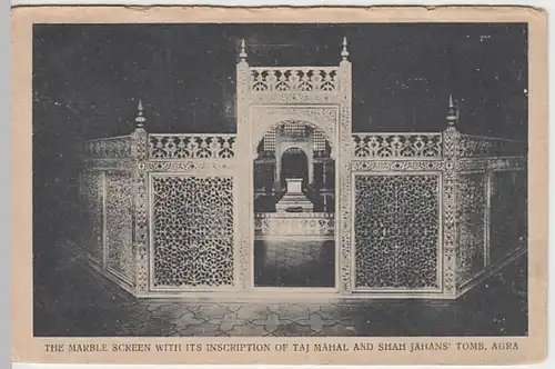(21383) AK Agra, Taj Mahal, Grabmal 1922