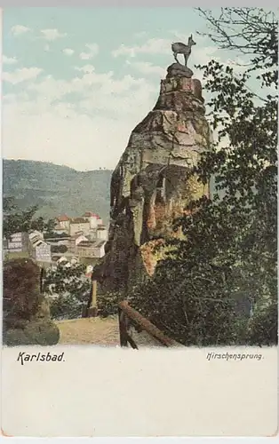 (21352) AK Karlsbad, Karlovy Vary, Hirschensprung, vor 1945