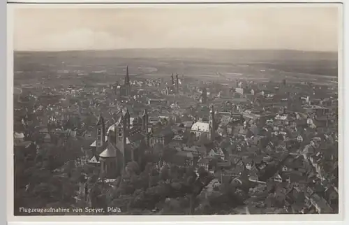 (21335) Foto AK Speyer, Panorama, Luftbild, vor 1945