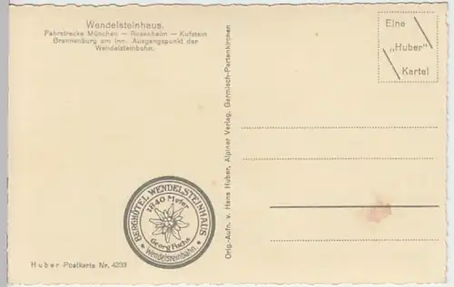 (21333) Foto AK Wendelsteinhaus, vor 1945