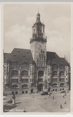 (21313) Foto AK Stuttgart, Rathaus, vor 1945