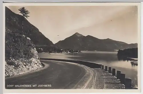 (21277) Foto AK Walchensee, Dorf mit Jochberg, vor 1945