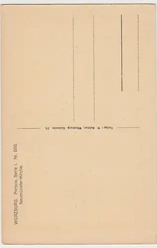 (21257) AK Würzburg, Neumünster, Portal, vor 1945