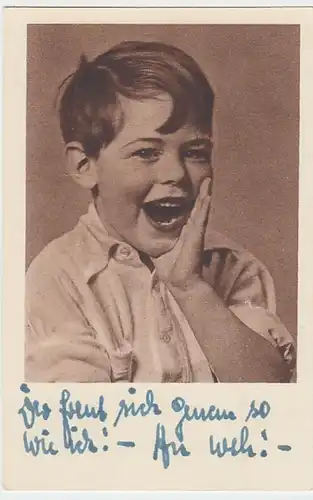 (21239) AK Kinder, rufender Junge 1943