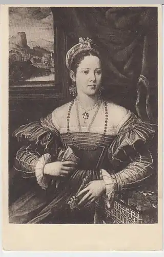 (21211) Künstler AK Girolamo da Carpi, Damenbildnis, vor 1945
