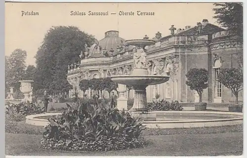 (21188) AK Potsdam, Schloss Sanssouci, Oberste Terrasse, vor 1945