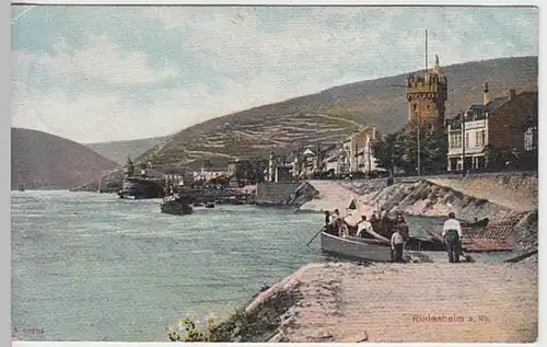 (21158) AK Rüdesheim am Rhein, Adlerturm 1909