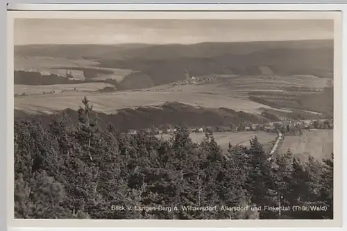 (21142) Foto AK Blick v. Langen Berg, Thür., Wilmersdorf, Allersdorf, v. 1945