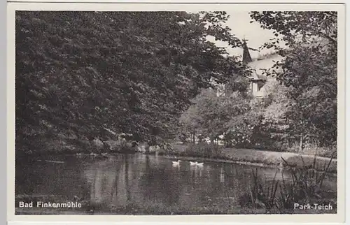 (21138) AK Allersdorf, Herschdorf, Bad Finkenmühle, Teich, vor 1945