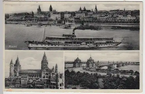(21126) AK Mainz, Mehrbildkarte, vor 1945