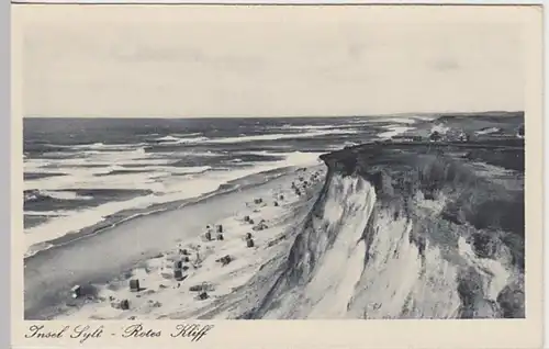 (21084) AK Sylt, Rotes Kliff, vor 1945