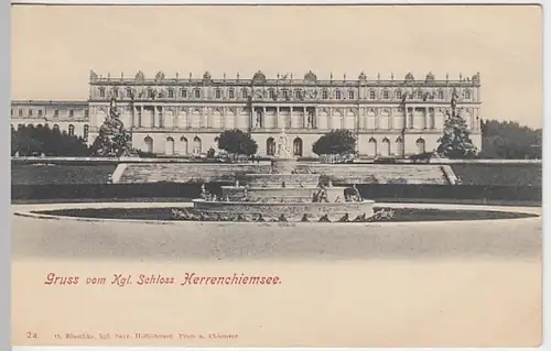 (21083) AK Gruß vom Schloss Herrenchiemsee, bis 1905