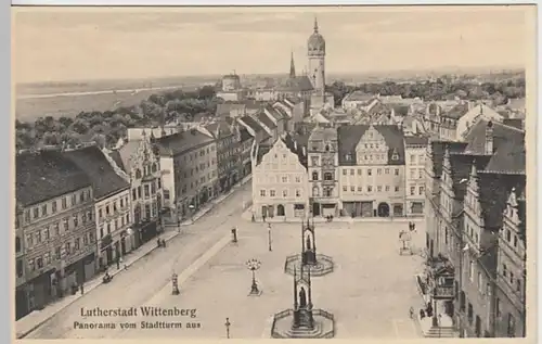 (21066) AK Lutherstadt Wittenberg, Blick vom Stadtturm, vor 1945
