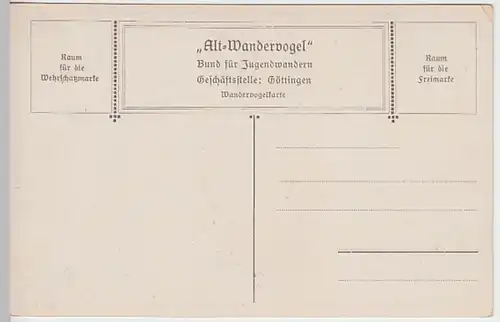 (21044) Künstler AK Wandervogelkarte, vor 1945