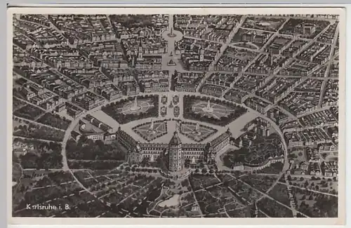 (21013) Foto AK Karlsruhe, Stadtplan 1940