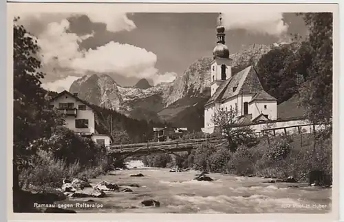 (21012) Foto AK Ramsau bei Berchtesgaden, St. Sebastian, vor 1945