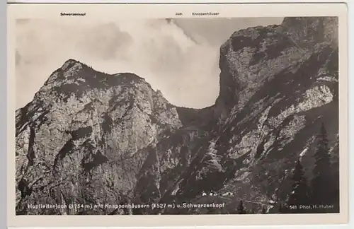 (21011) Foto AK Hupfleitenjoch, Schwarzenkopf, vor 1945