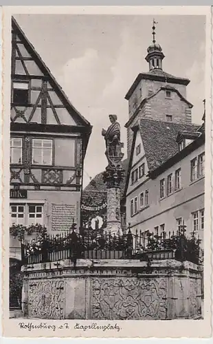 (20992) AK Rothenburg ob der Tauber, Kapellenplatz, vor 1945