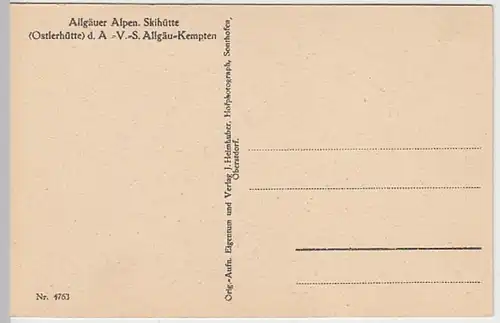 (20976) AK Breitenberg, Tannheimer Berge, Ostlerhütte, vor 1945