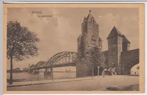 (20956) AK Mainz, Kaiserbrücke, vor 1945