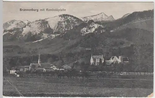 (20943) AK Brannenburg, Panorama, Rampoldplatte 1921