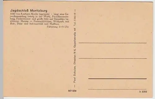 (20931) AK Jagdschloss Moritzburg, vor 1945