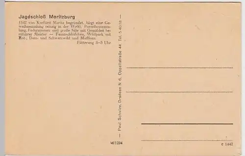 (20925) AK Jagdschloss Moritzburg, vor 1945