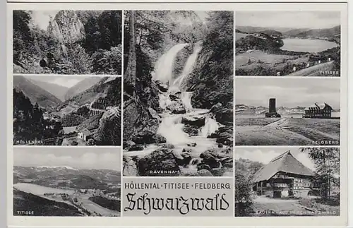 (20901) AK Höllental, Titisee, Feldberg, Schwarzw., Mehrbildkarte, v. 1945