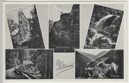 (20900) AK Höllental, Schwarzw., Mehrbildkarte, vor 1945