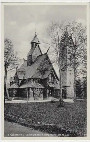 (20897) AK Brückenberg, Karpacz Gorny, Kirche Wang, vor 1945