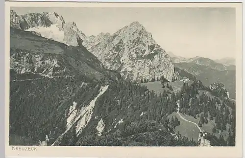 (20871) AK Kreuzeck, Zugspitze, Waxenstein, vor 1945