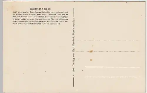 (20868) AK Watzmann, Sage, vor 1945