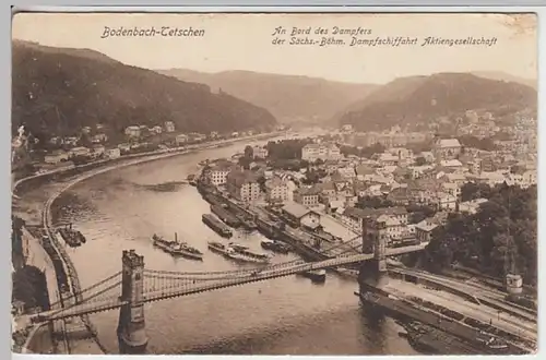 (20851) AK Bodenbach-Tetschen, Decin, Panorama 1942-45