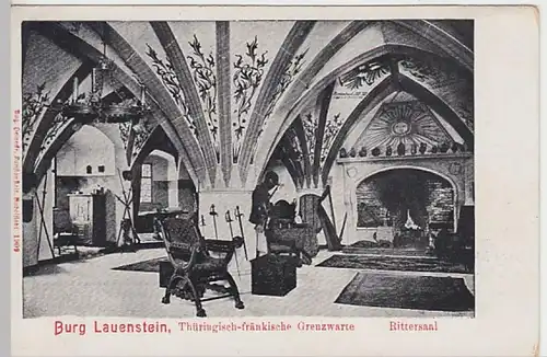 (20841) AK Ludwigsstadt, Burg Lauenstein, Rittersaal, vor 1945