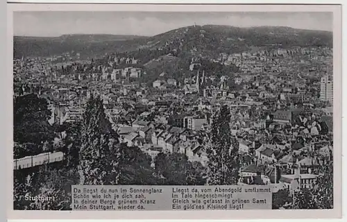 (20823) AK Stuttgart, Panorama 1940